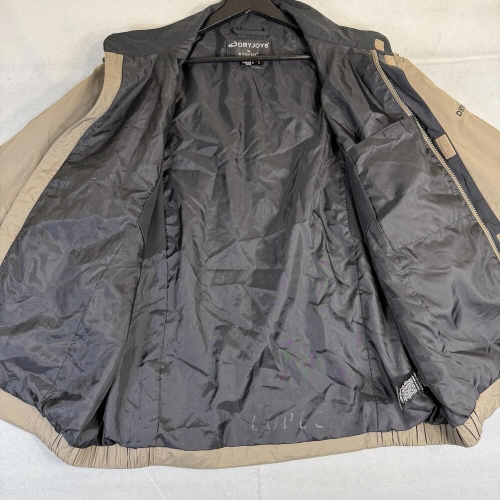 FootJoy DryJoys Golf Jacket Mens Large Khaki Full Zip Waterproof Windproof FJ - Picture 5 of 10
